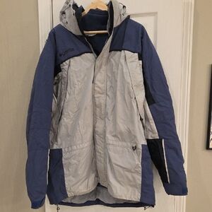 Columbia Men's Two-Tone Blue and Gray Ski Jacket